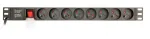 EnerGenie EG-PDU-014-F riiulile paigaldatav toitejaotusseade (8 FR pistikupesa, 1U, 16A, Schuko pistik, 3m, must)