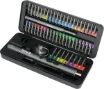 YATO Cordless Screwdriver Set with Bits 3.7 V, 56 Pieces, YT-25770