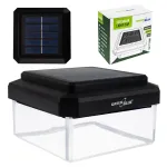 GreenBlue Solar LED Post Light, 100x100mm, Envelope-Shaped Canopy, 3200K, GB128 WW