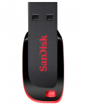 SanDisk Cruzer Blade USB m&auml;lupulk 64 GB USB A-t&uuml;&uuml;p 2.0 must, punane