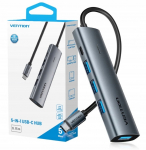 Hub 5w1 USB-C 3.0 ventilatsiooniga 0.15m