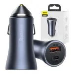 Baseus Golden Contactor Pro Car Charger USB + USB-C, QC4.0+, PD, SCP, 40W (gray)