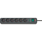 Brennenstuhl Eco-Line 6-way power strip (anthracite, 1.5 meters, 13,500A surge protection)