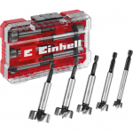 Einhell-KWB Forstner drill bit set, 5 pieces (red/transparent, 1/4", in M-CASE)