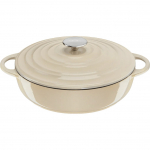Tefal Lov Cast Iron Serving Pan 28cm 3.8L Beige With Lid