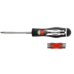 Gedore Red magazine ratchet screwdriver 13in1, 1/4 - black / red, with 13 bits - 3301337