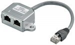 goobay RJ45 T-Adapter CAT5 St->2xBu