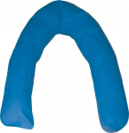 Bed positioning cushion U-crescent in silicone fibre Blue