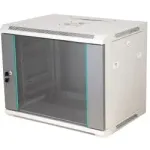 Q-LANTEC 19" 15U wall-mounted rack 600x450, glass door, grey