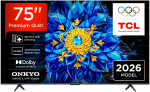 TCL P8L 75P8L TV 190.5 cm (75") 4K Ultra HD Smart TV Wi-Fi Black 450 cd/m&sup2;