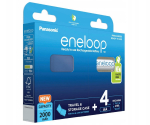 Laetavad akud PANASONIC ENELOOP AA 2000 mAh 4 tk + karp (BK-3MCDE/4CP+karp)