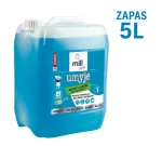 MILL CLEAN CLEANS 5 liitrit. Vedel puhastusvahend akendele, peeglitele, plaatidele ja t&ouml;&ouml;pindadele. Eemaldab tolmu ja rasvaplekid triipe v&otilde;i plekke j&auml;tmata. Suur 5-liitrine kanister sobib ideaalselt ettev&otilde;tete, hotellide ja kontorite puhastamiseks.