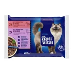 OPTIVITAL Lamb and beef - wet cat food - 4x85g