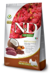 FARMINA N&D Quinoa Dog Skin & Coat Venison, Coconut Adult Mini - kuiv koeratoit - 2,5 kg