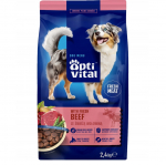 OPTIVITAL With fresh beef - dry dog food - 2,4kg
