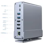 Gembird A-CF-COMBO15-01 USB Type-CF 15-in-1 multi-port adapter (USB hub AF-ports v.2x2 + v.3x3, Type-CF + HDMIx2 + DisplayPort + PD + card reader + GigaLAN + 3.5 mm audio), grey