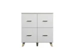 Cama kummut LOTTA 110 4D valge + sonoma tamm