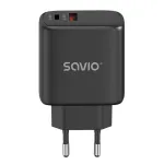 SAVIO LA-06/B USB kiirlaadija Power Delivery 3.0 30W sisseehitatud laadija