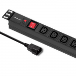 Qoltec 53998 pikendusjuhe RACKile 19" | 1U | 10A | PDU | 8xIEC C13 | 2m