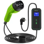 Qoltec elektriautode mobiilne laadija 2-in-1 t&uuml;&uuml;p 2 3,5 kW 230 V LCD