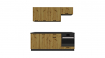 Cosmo Design ANIKA kitchen furniture set, artisan oak/graphite 2.0