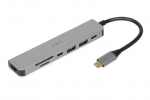 iBox IUH3SL4K liidesejaotur USB Type-C 5000 Mbit/s h&otilde;bedane
