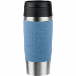 Emsa TRAVEL MUG Classic Thermo Mug (blue/stainless steel, 0.36 liters)