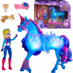 Spinmaster Unicorn Academy - Train and Glow River with Isabel Set (with light function and training accessories)