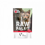 RAW PALEO t&auml;iskasvanud kasside steriliseeritud veiselihaga m&auml;rgtoit kassidele - 100 g