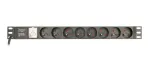 Gembird EG-PDU-014-FC14 toitejaotus&uuml;ksus (PDU) 8 vahelduvvoolu pistikupesa 1U must