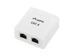 Surface mount box 2x RJ45 Cat.6 white