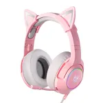 ONIKUMA K9 Pink RGB Gaming Headphones
