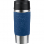 Emsa TRAVEL MUG Classic Thermo Mug (dark blue/stainless steel, 0.36 liters)