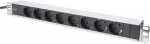 Brennenstuhl Alu-Line 10 4-way, power strip (black/silver, 1U)