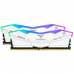 Team Group DDR5 64GB - 6000 - CL - 38 - Dual-Kit - FF4D564G6000HC38ADC01, Delta RGB, XMP, white