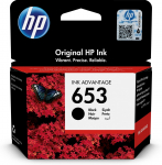 HP 653 1 tk originaal standardse tootlikkusega must