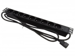 Alantec PZ09U toitepikendus 1,8 m 9 vahelduvvoolu pistikupesa Siseruumidesse must