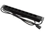 Alantec PZ09U toitepikendus 1,8 m 9 vahelduvvoolu pistikupesa Siseruumidesse must