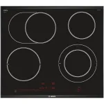 Bosch Serie 8 PKN675DP1D pliidiplaat Must, Roostevaba teras Sisseehitatud Keraamiline 4 tsooni