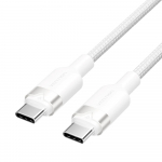 Vention USB-C - C kaabel, punutud, 3A, 480Mbps, 60W, 1m, valge