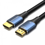 Vention puuvillapunutud HDMI-A isas-isas HD-kaabel 8K 3M sinine alumiiniumsulamist t&uuml;&uuml;p
