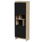 Cama PORTO 59x38x180 vitriinkapp tamm/must