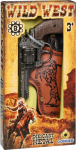 Metal cowboy revolver with a holster Gonher
