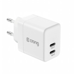 Mains charger 2xUSB-C 35W PD 3.0 z PPS white