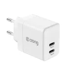 Mains charger 2xUSB-C 35W PD 3.0 z PPS white