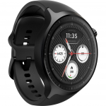 Motorola moto watch (black, with black silicone strap)