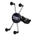 RAM Mounts X-Grip suur telefonihoidik mootorratta kahvlivarre alusega