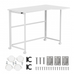 Maclean Folding Desk, White, Mobile, 100x65 cm, max. 50 kg, Corner, L-Shaped, MC-1250 L/W