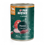 PAN MIĘSKO &uuml;rtidega pardipasteet - m&auml;rg koeratoit - 400g