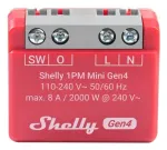 SHELLY 1PM Mini Gen4 nutikas l&uuml;liti punane